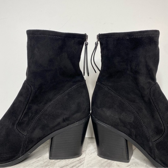 Naturalizer Ella Pointed Toe Faux Suede Black Bootie 10M - Picture 7 of 12